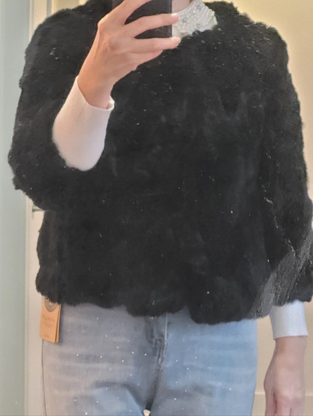 Real Rabbit Fur Short Cardigan - Picture 8 of 9